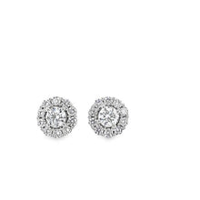 Load image into Gallery viewer, 3.75 Carat Flower Halo Studs