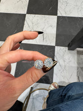 Load image into Gallery viewer, 3.75 Carat Flower Halo Studs