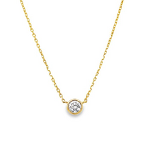 Load image into Gallery viewer, Petite Lab Diamond Bezel Necklace