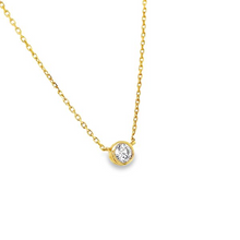 Load image into Gallery viewer, Petite Lab Diamond Bezel Necklace