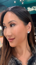 Load image into Gallery viewer, 4.50 CTW Lab Diamond Halo Stud Earrings | 14K White Gold - C