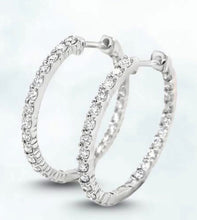 Load image into Gallery viewer, 3.00 CTW Lab-Grown Diamond Hoops - C