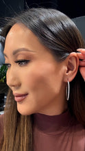 Load image into Gallery viewer, Lab-Grown Diamond Pave Hoop Earrings - C