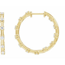 Load image into Gallery viewer, Modern Classic 1 CT Lab Diamond Hoops
