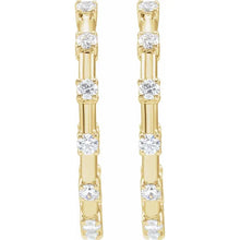Load image into Gallery viewer, Modern Classic 1 CT Lab Diamond Hoops
