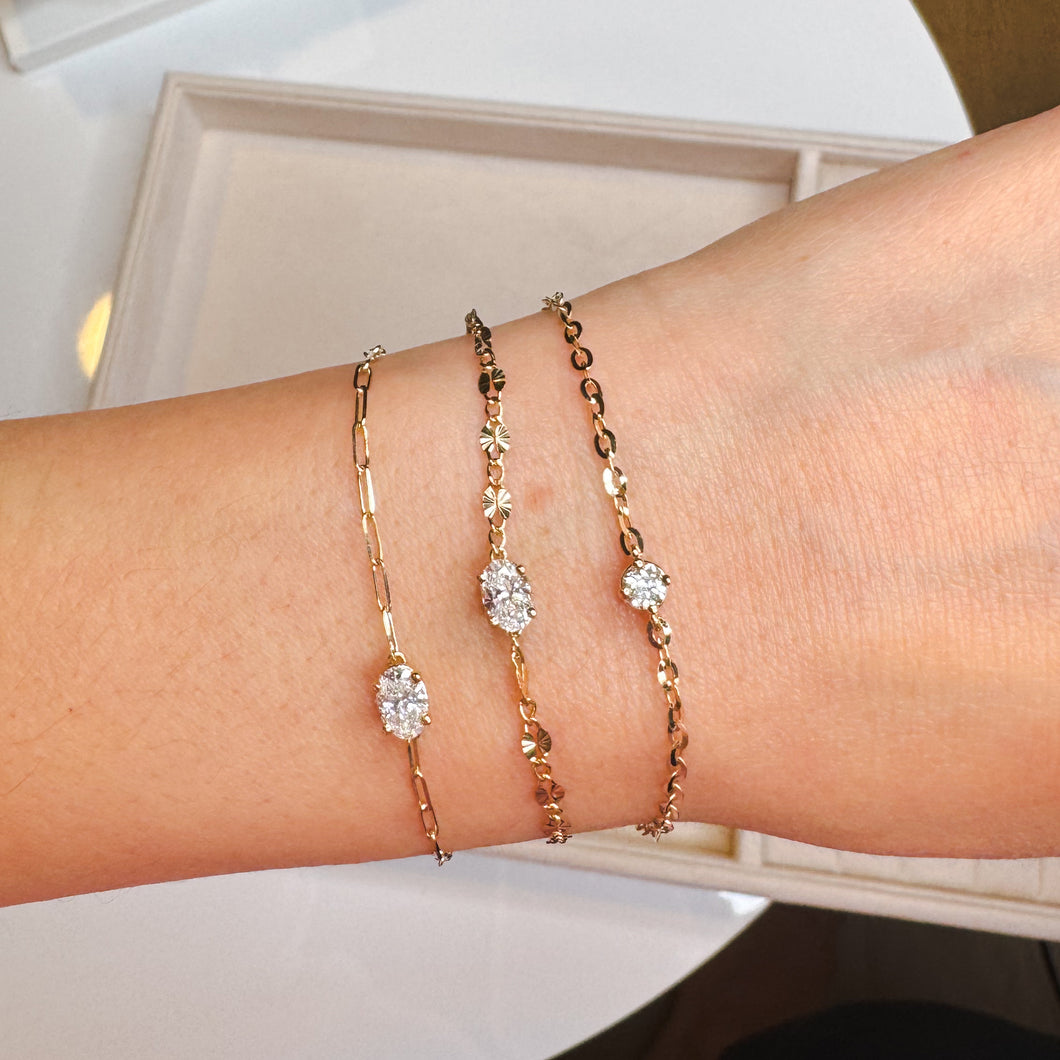 Dainty Diamond Solitaire Bracelets