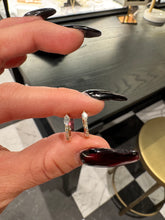 Load image into Gallery viewer, Marquise Accented Huggie Hoops
