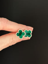 Load image into Gallery viewer, Diamond &amp; Gemstone  Clover Earrings
