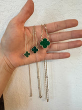 Load image into Gallery viewer, Malachite Clover Necklaces
