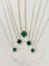 Load image into Gallery viewer, Malachite Clover Necklaces
