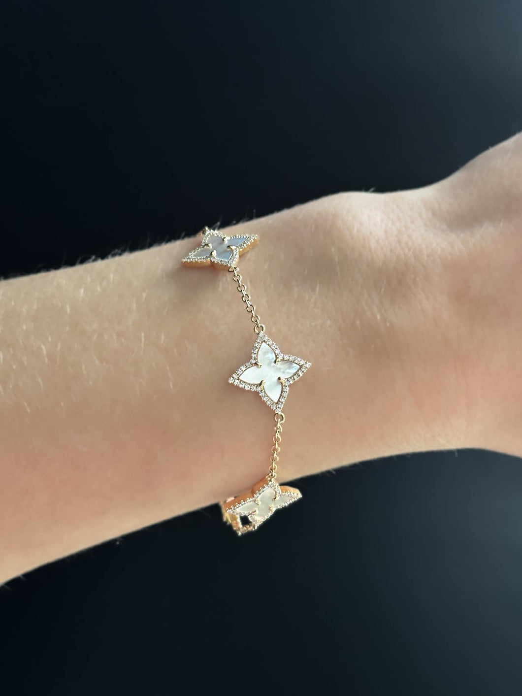 MOP and Diamond Bracelet