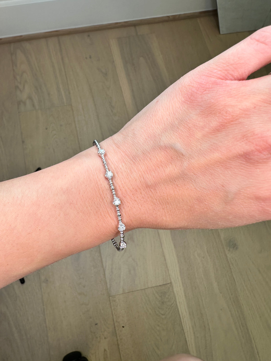 5 Station Diamond Flex Bangle