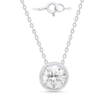 Load image into Gallery viewer, Round Diamond Bezel Pendant
