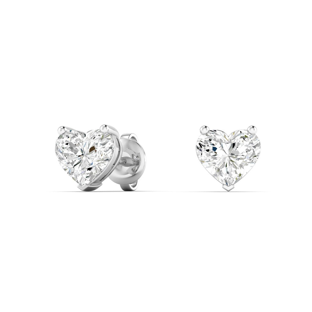 1 CTW Heart Lab Grown Diamond Studs