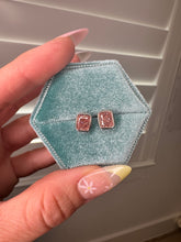 Load image into Gallery viewer, 2.12 CTW Pink Lab Grown Elongated Cushion Studs in Rose Gold
