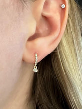 Load image into Gallery viewer, 14k Mini Dangle Hoops
