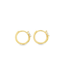 Load image into Gallery viewer, Marquise Accented Huggie Hoops
