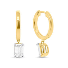 Load image into Gallery viewer, Lab-Grown Diamond Dangle Huggies
