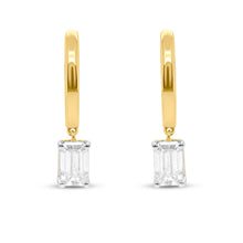 Load image into Gallery viewer, Lab-Grown Diamond Dangle Huggies
