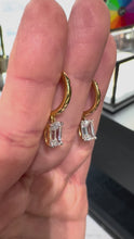 Load and play video in Gallery viewer, Lab-Grown Diamond Dangle Huggies
