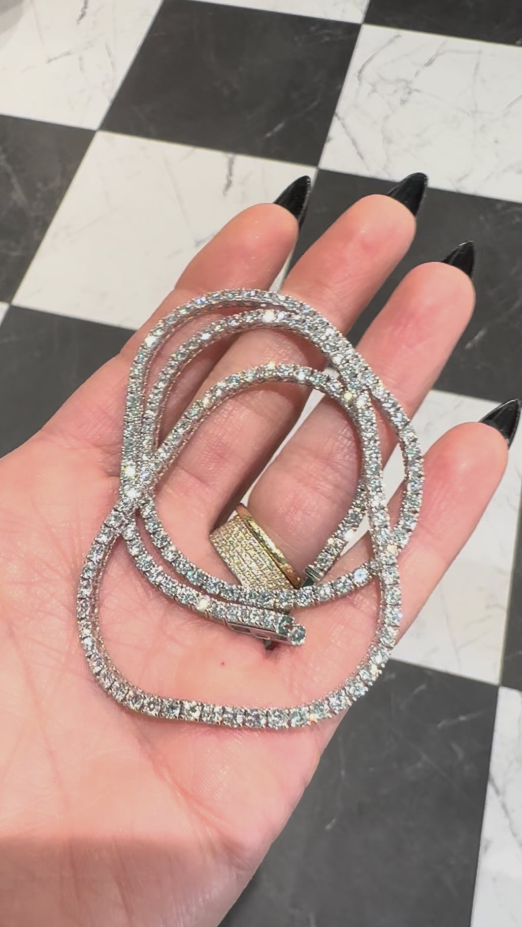 10 Carat Lab Grown Tennis Necklace