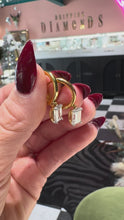 Load and play video in Gallery viewer, Lab-Grown Diamond Dangle Huggies
