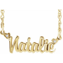 Load image into Gallery viewer, Diamond Accented Script Necklace
